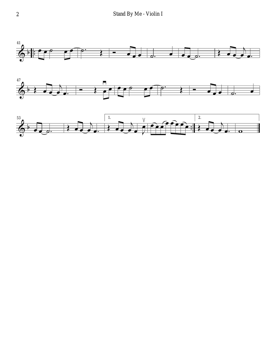 Stand By Me String Quartet scores gallery preview page 2