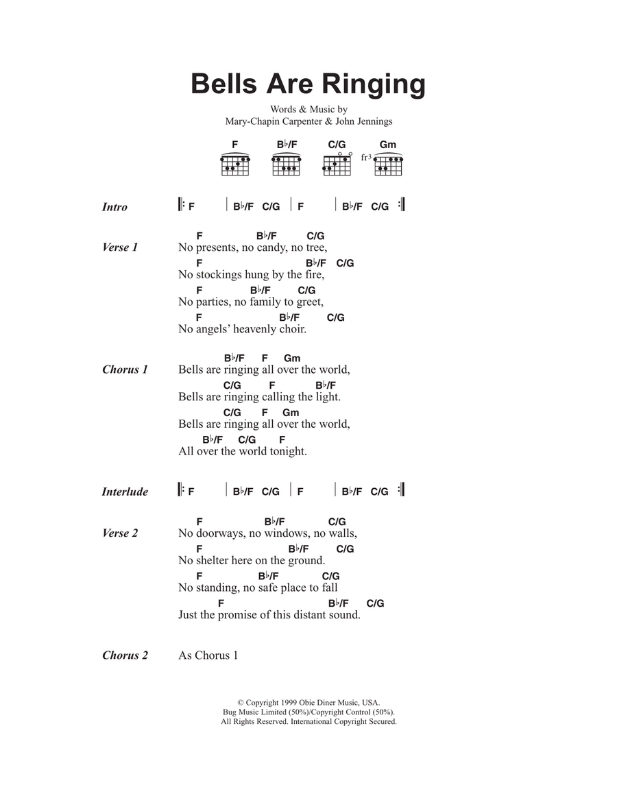 Bells Are Ringing Acoustic Guitar scores gallery preview page 1