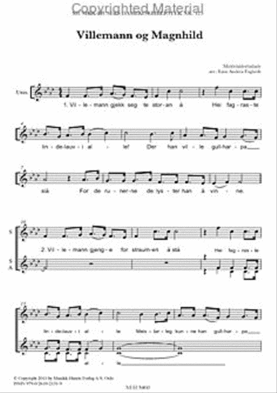 Villemann og Magnhild Women's Choir scores gallery preview page 2