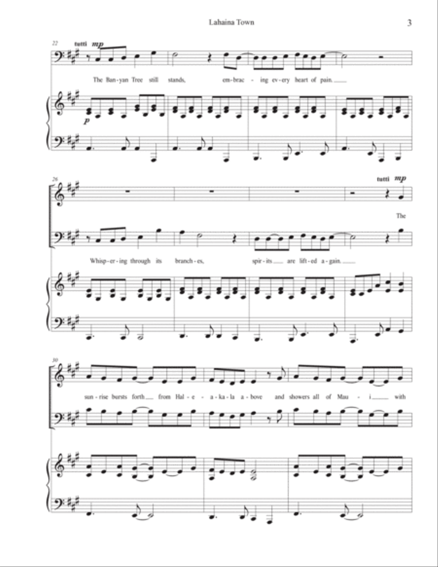 Lahaina Town Lahaina Town 4-Part scores gallery preview page 5
