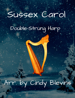Sussex Carol, for Double-Strung Harp