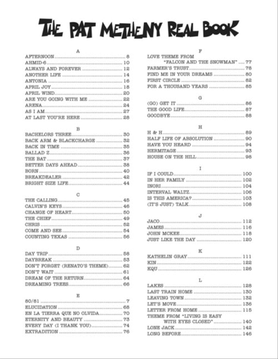 The Pat Metheny Real Book Piano scores gallery preview page 2