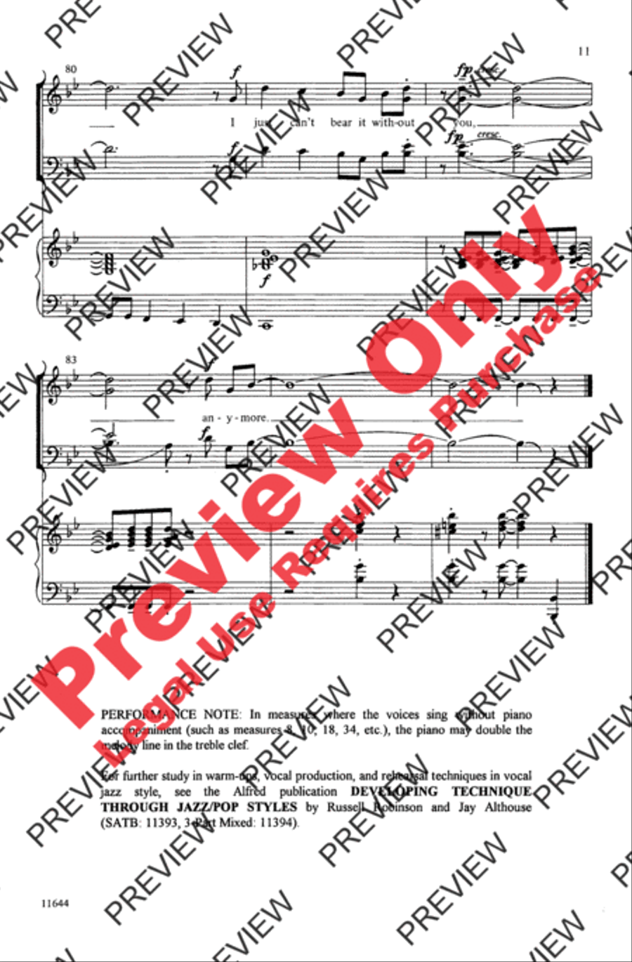 Don't Get Around Much Anymore 4-Part scores gallery preview page 11