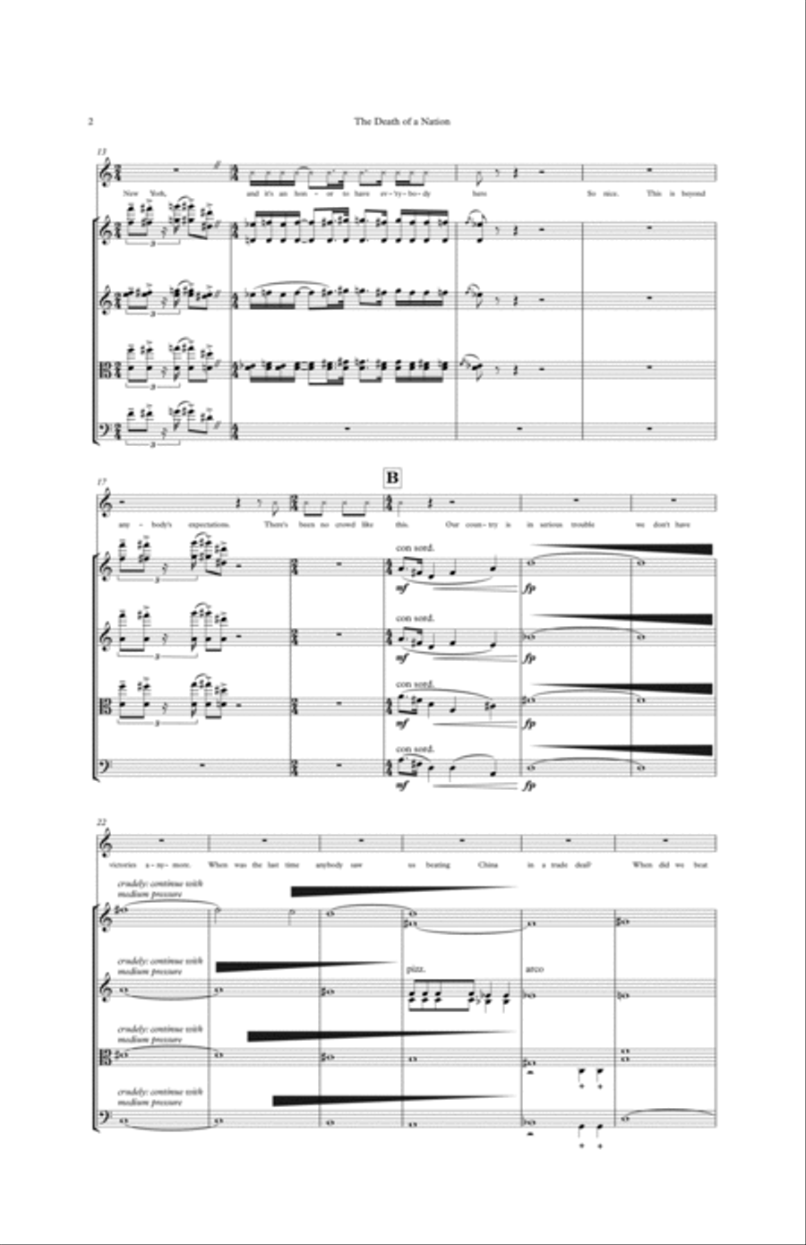 The Death of a Nation String Quartet scores gallery preview page 6