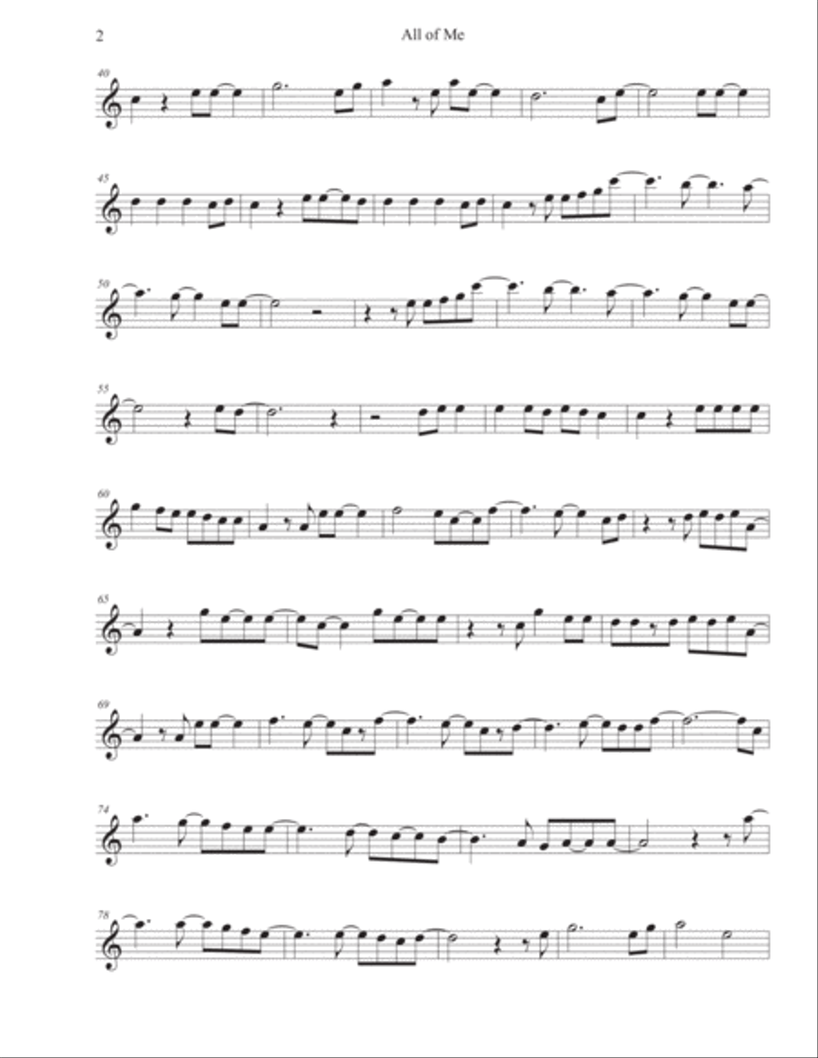 All Of Me Flute Solo scores gallery preview page 2