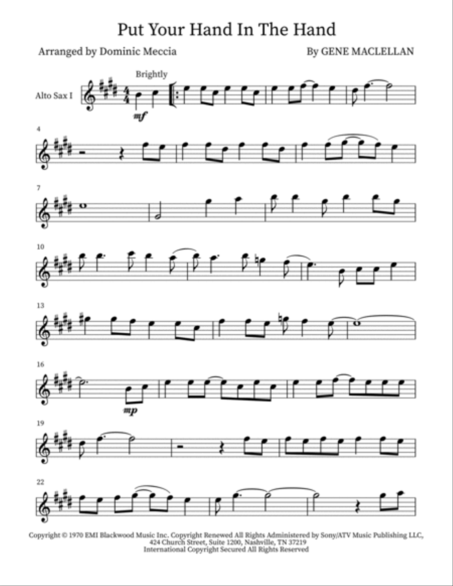 Put Your Hand In The Hand Small Ensemble scores gallery preview page 6