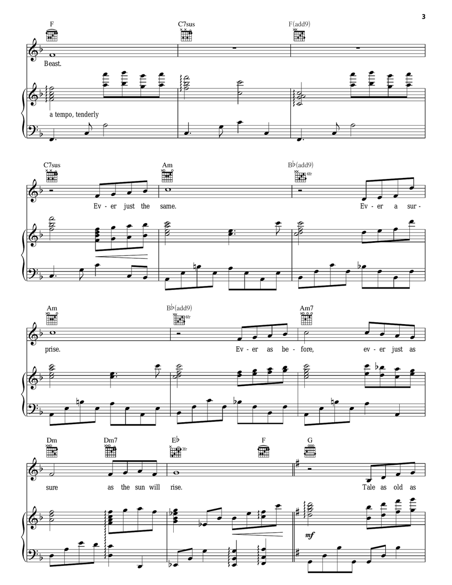Beauty And The Beast Acoustic Guitar scores gallery preview page 3