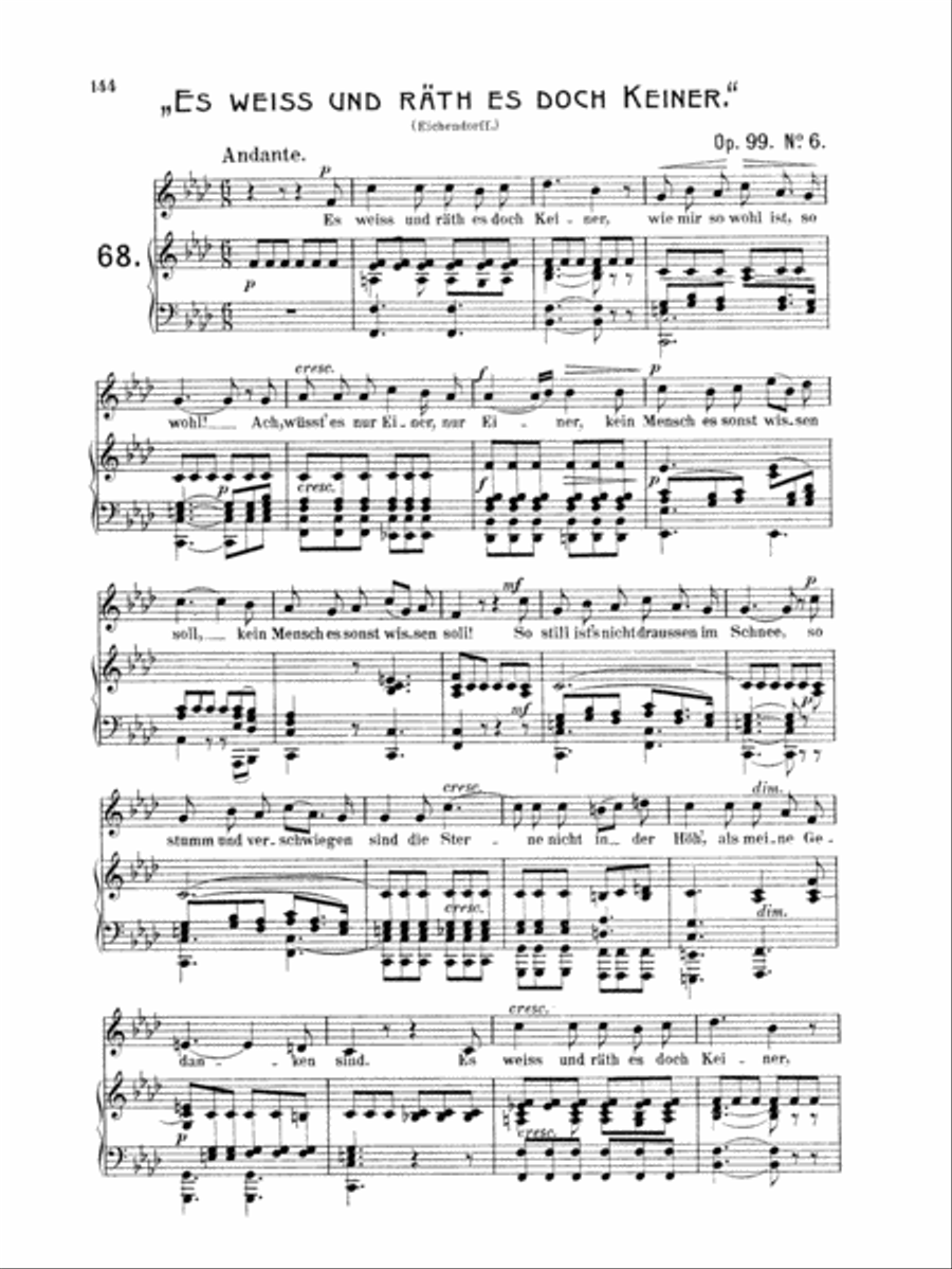Mendelssohn: 79 Songs, Medium Voice (German) Medium Voice scores gallery preview page 1