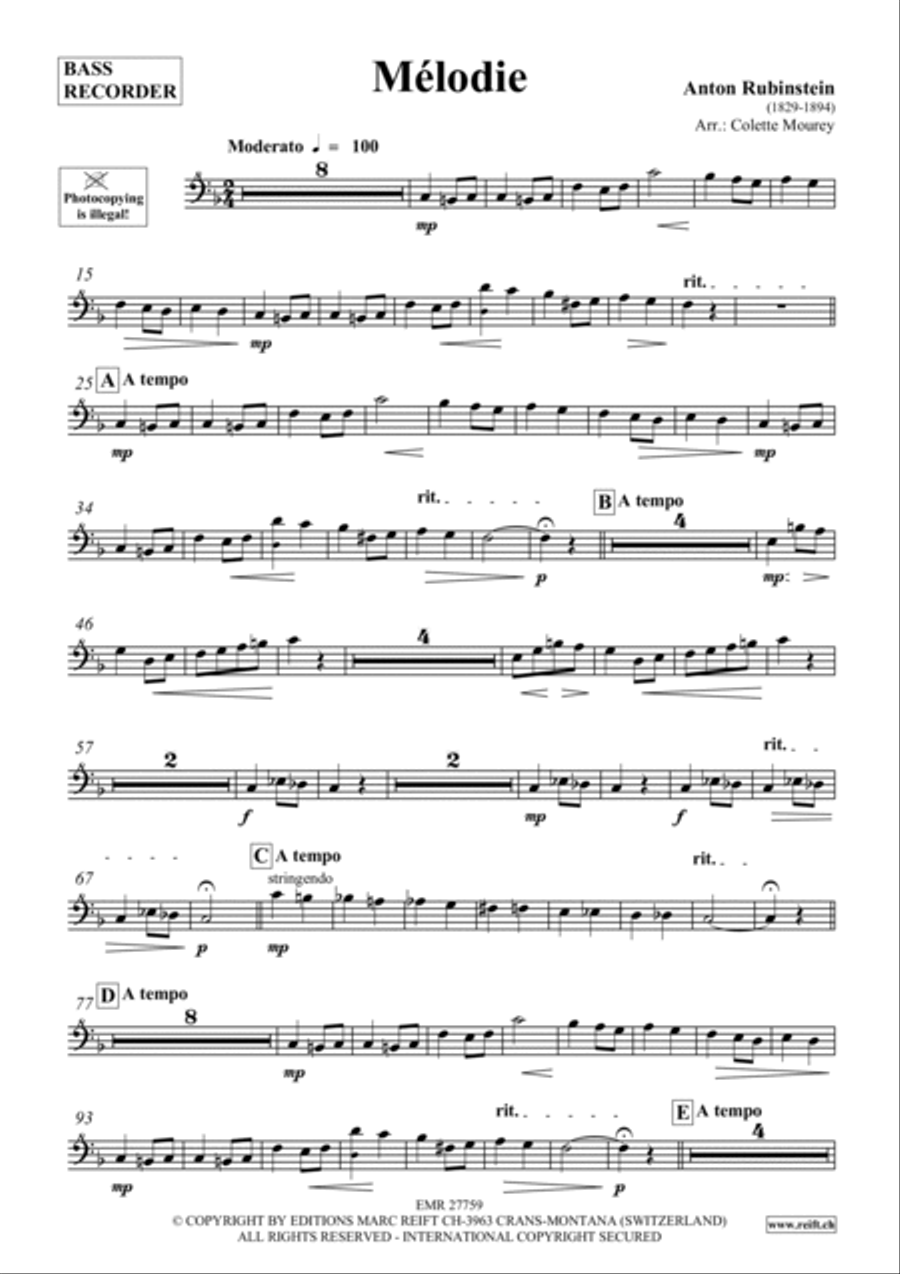 Melodie Bass Recorder scores gallery preview page 2