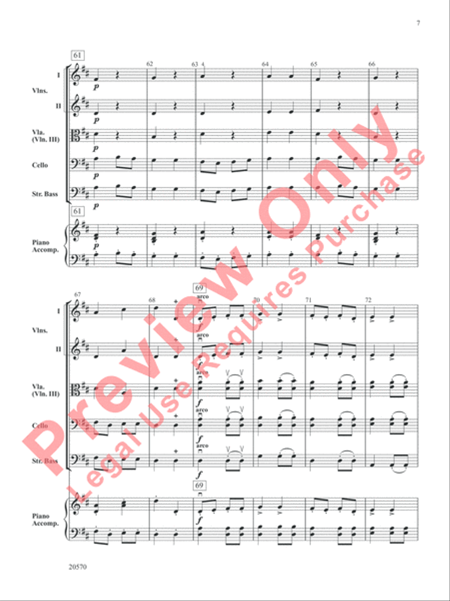 Sword Dance String Orchestra scores gallery preview page 8