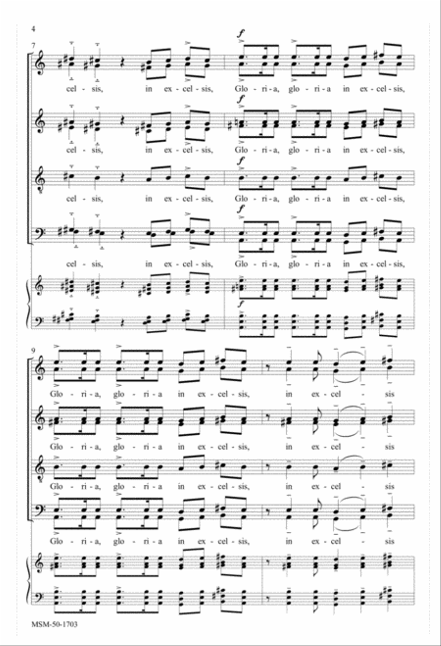 Gloria in excelsis Deo Gloria in excelsis Deo Divisi scores gallery preview page 4