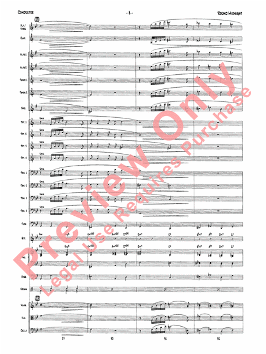 'Round Midnight Jazz Ensemble scores gallery preview page 11