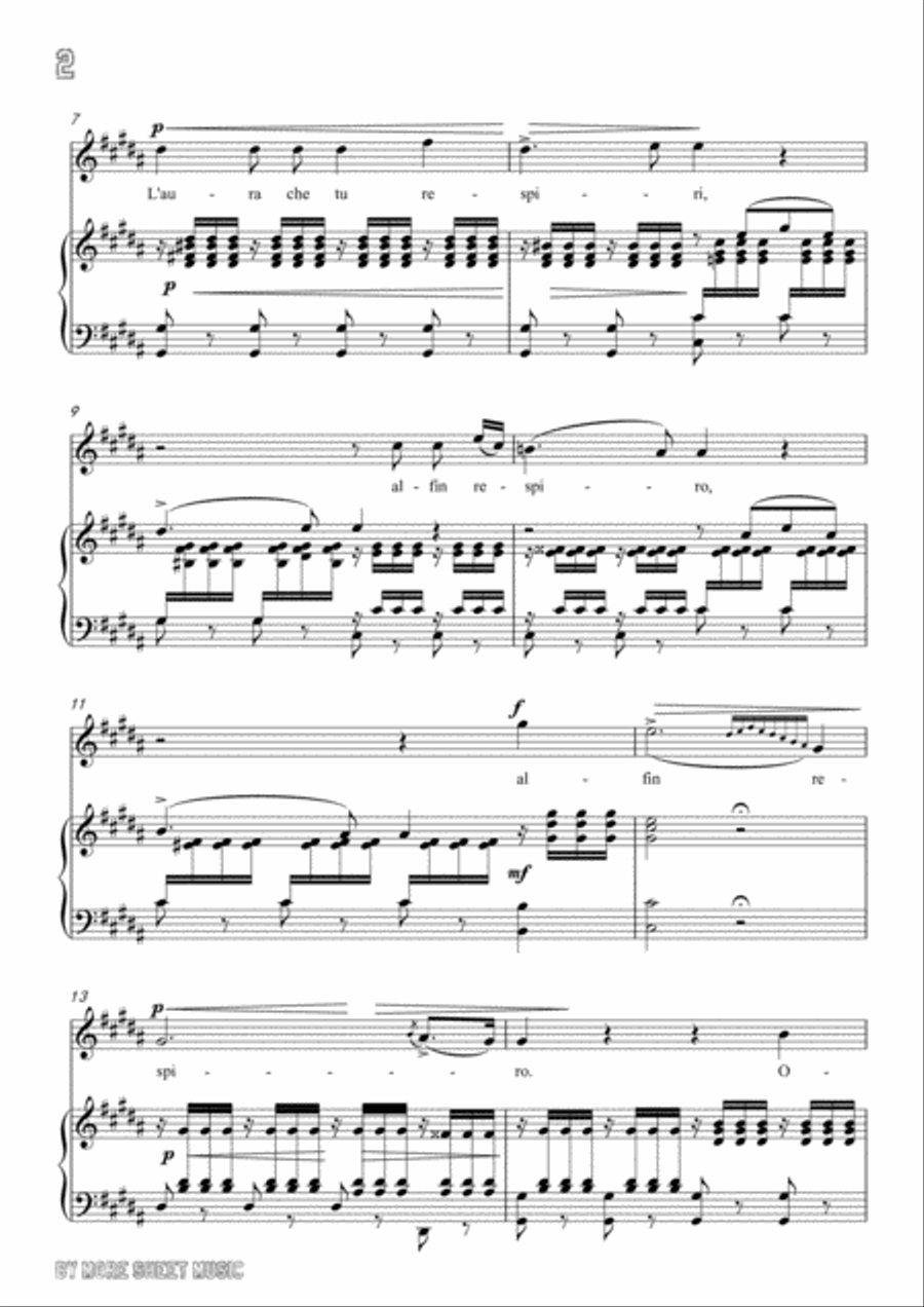 Gluck-O del mio dolce ardor in g sharp minor,for Voice and Piano Voice Solo scores gallery preview page 4