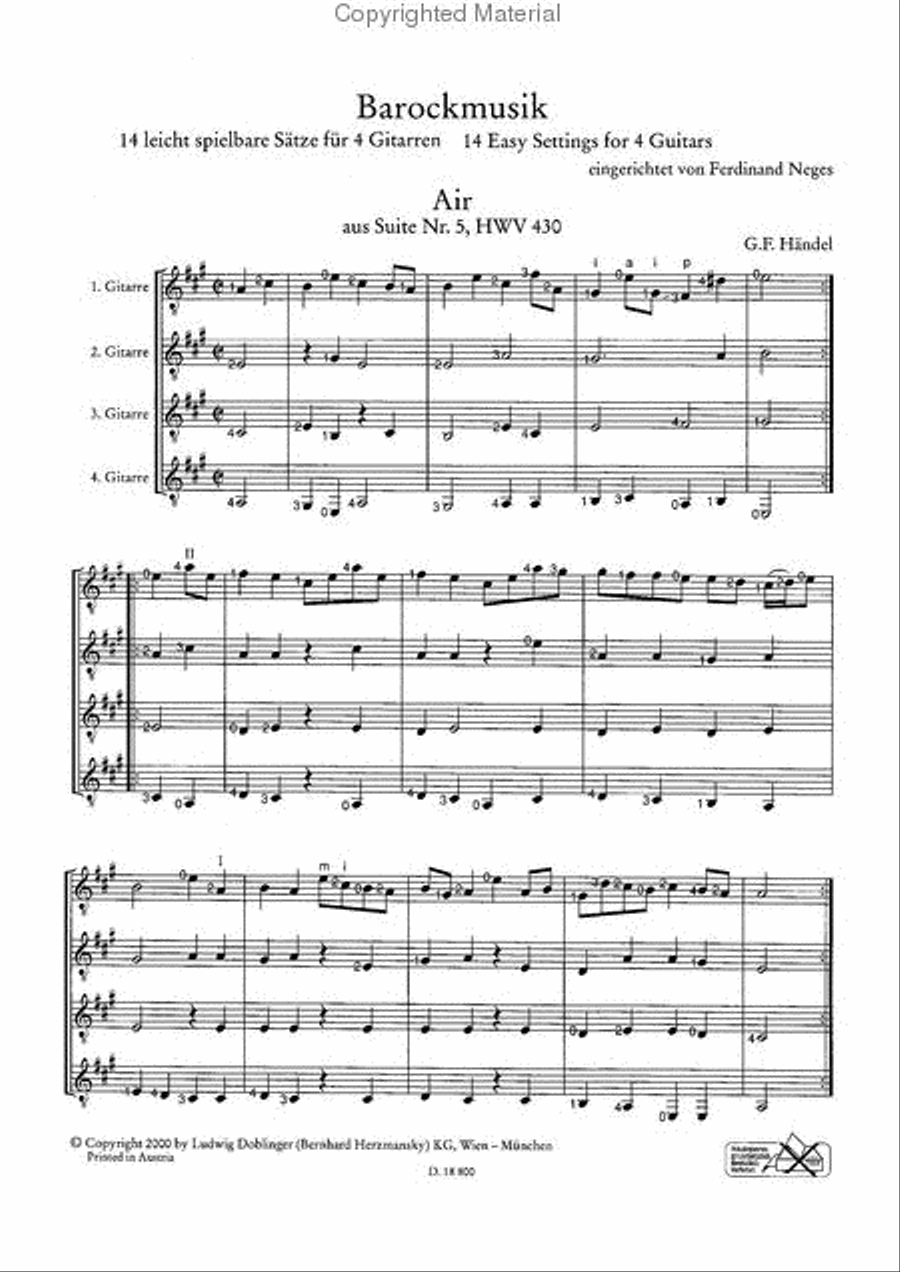Barockmusik Barockmusik Guitar Ensemble scores gallery preview page 3