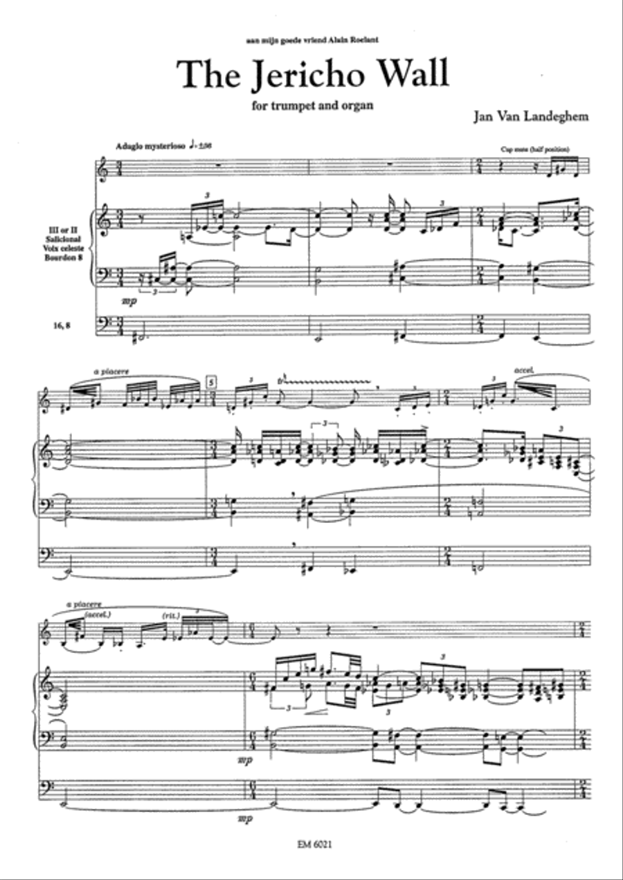 The Jericho Wall for Trumpet and Organ Trumpet scores gallery preview page 2