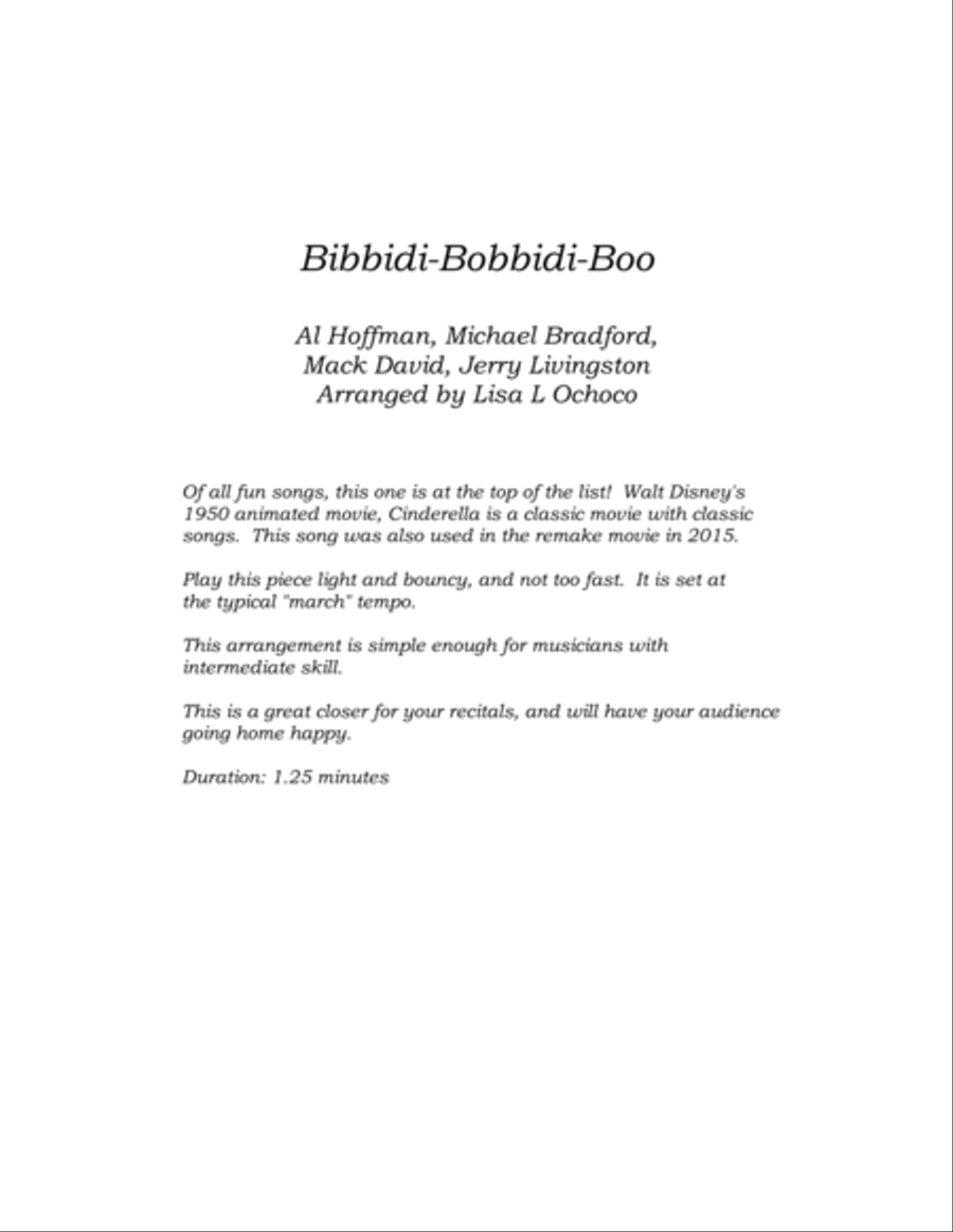 Put It Together (bibbidi Bobbidi Boo) Saxophone Quartet scores gallery preview page 4