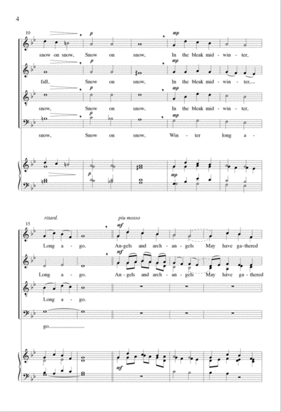 In The Bleak Midwinter 4-Part scores gallery preview page 2