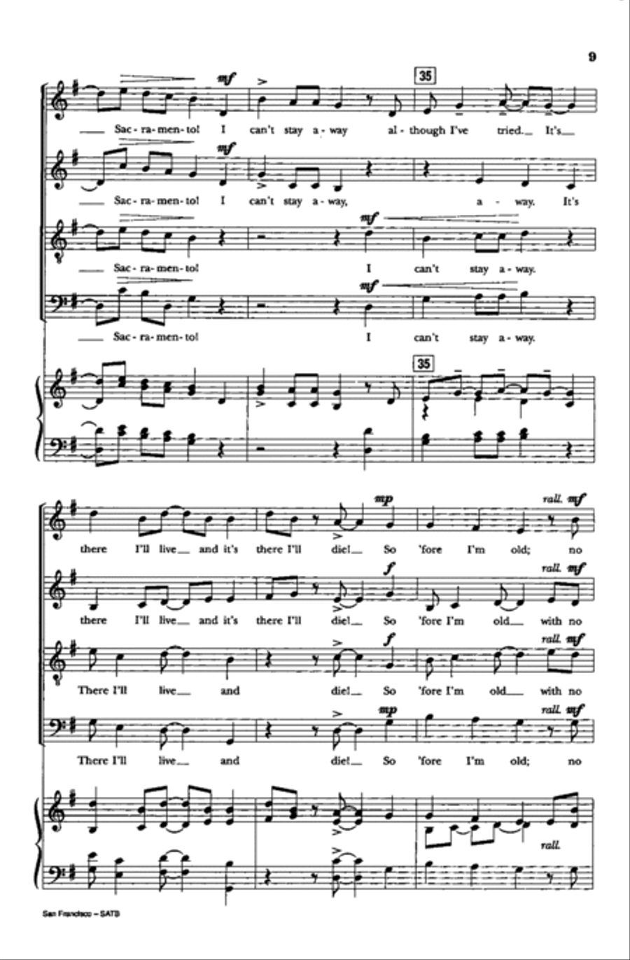 Hey, Ho, Sacramento 4-Part scores gallery preview page 8