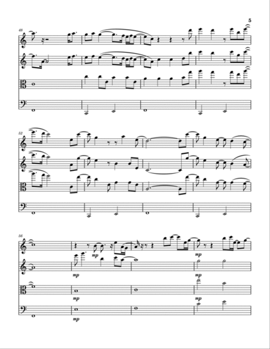 What Was I Made For? String Quartet scores gallery preview page 6
