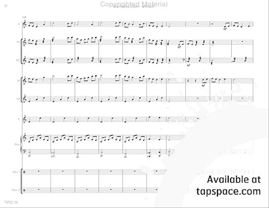 Now the Day Is Over Now the Day Is Over Percussion Ensemble scores gallery preview page 17