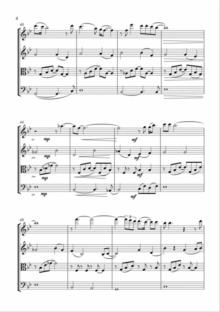 Over The Rainbow (from The Wizard Of Oz) String Quartet scores gallery preview page 4