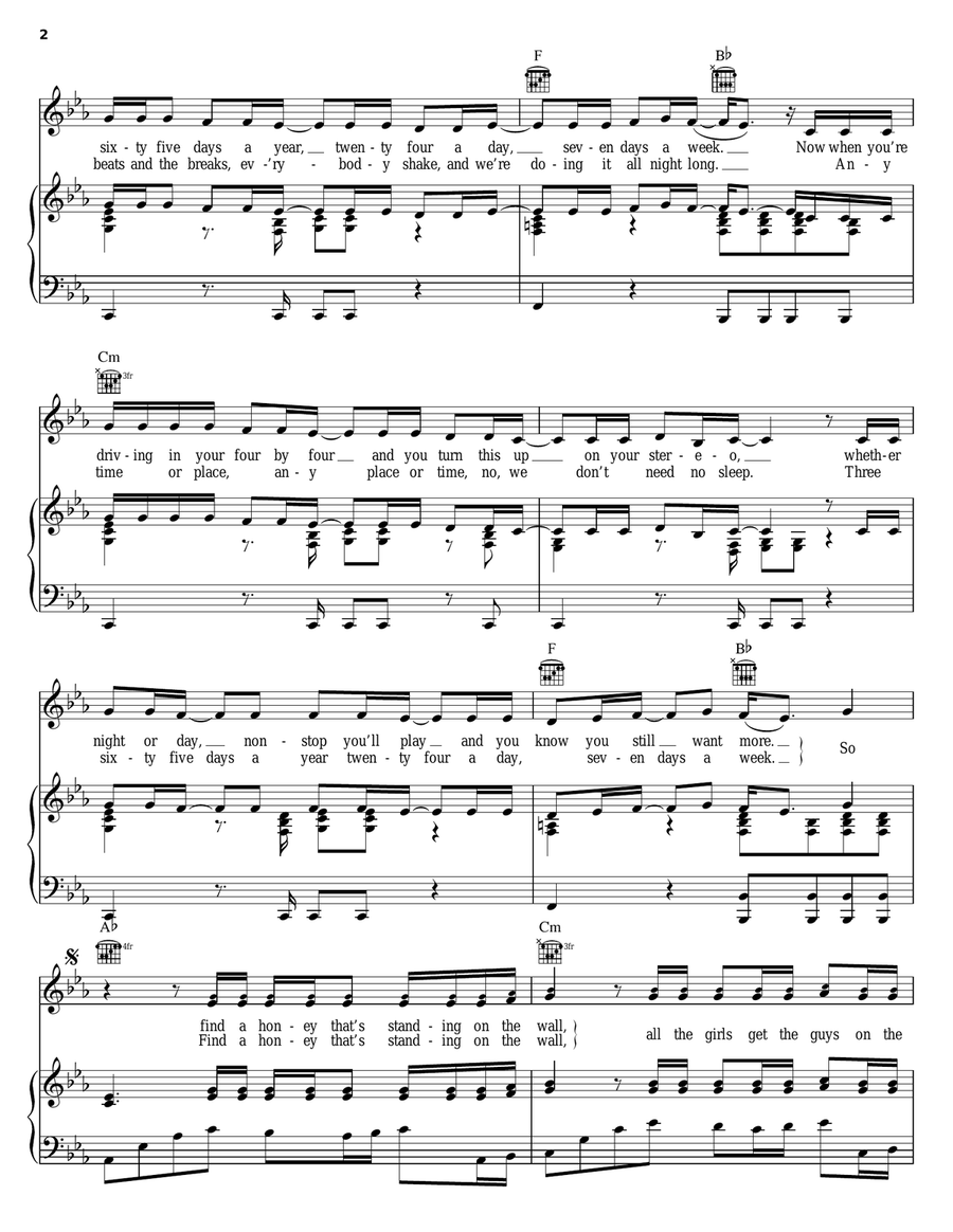 AM To PM AM To PM Piano, Vocal, Guitar scores gallery preview page 2