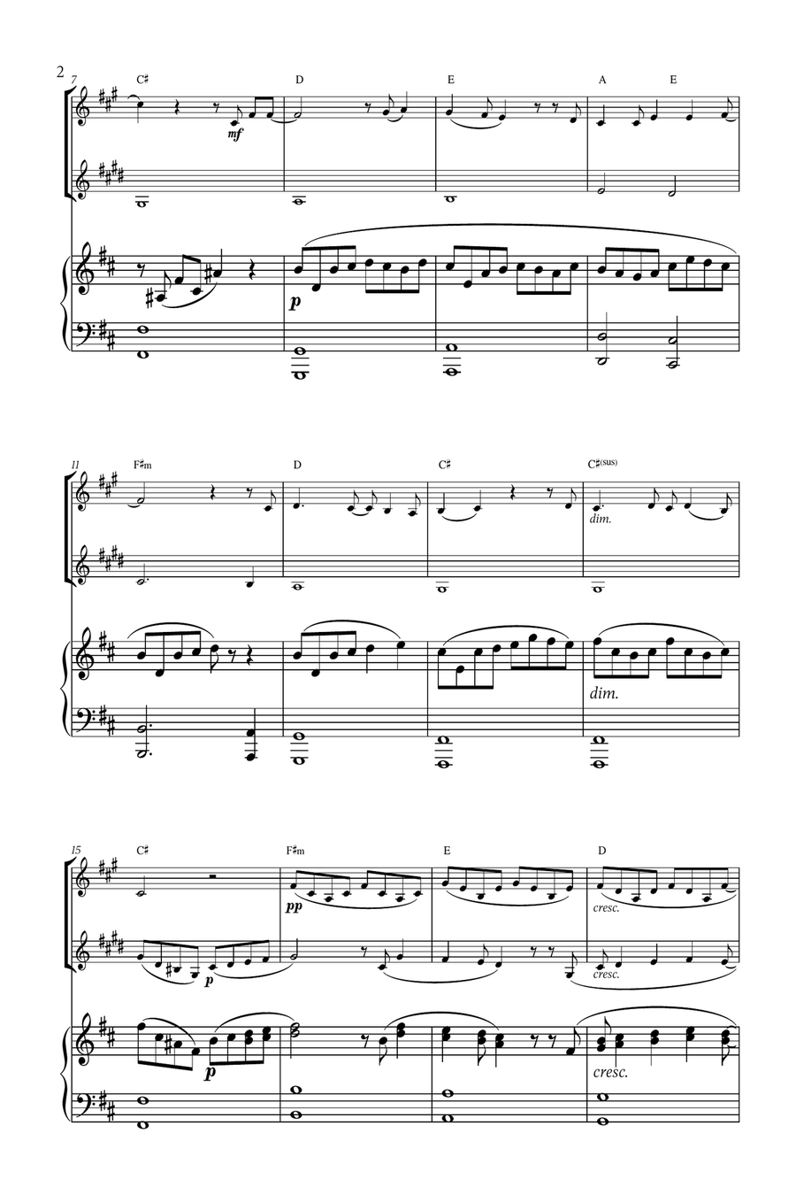 Mary, Did You Know? Woodwind Duet scores gallery preview page 2