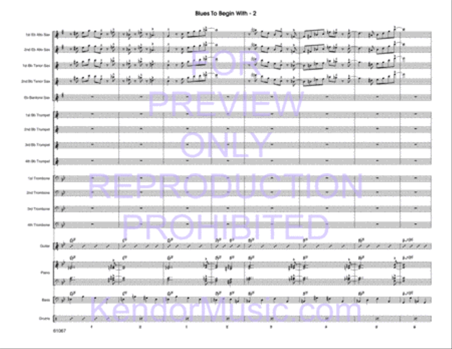 Blues To Begin With Jazz Ensemble scores gallery preview page 3