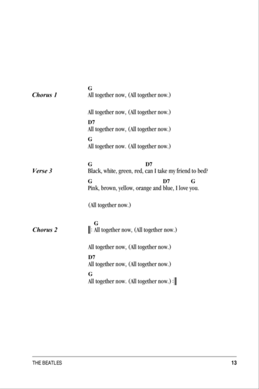 All Together Now All Together Now Acoustic Guitar scores gallery preview page 2