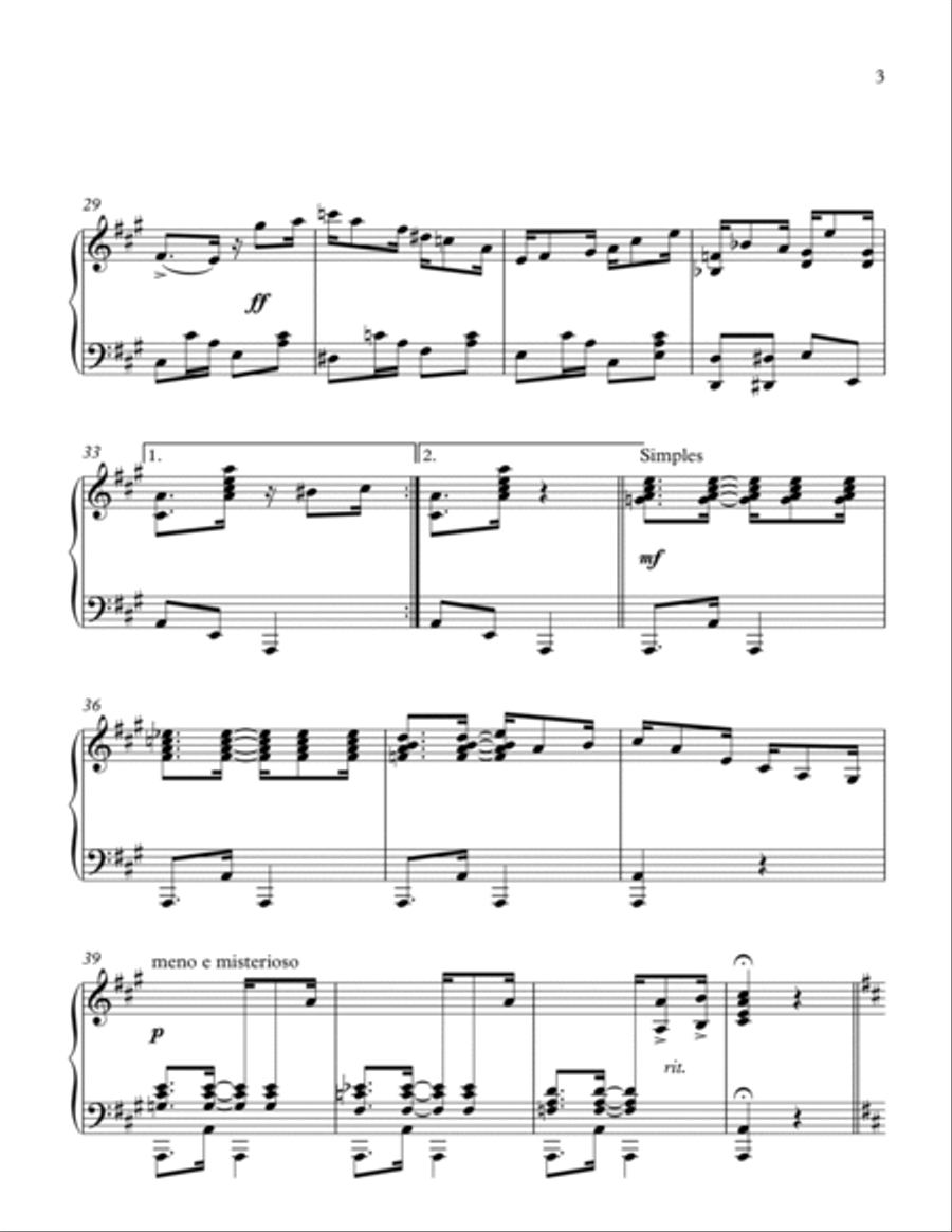 MENINO DE OURO MENINO DE OURO Piano Solo scores gallery preview page 3