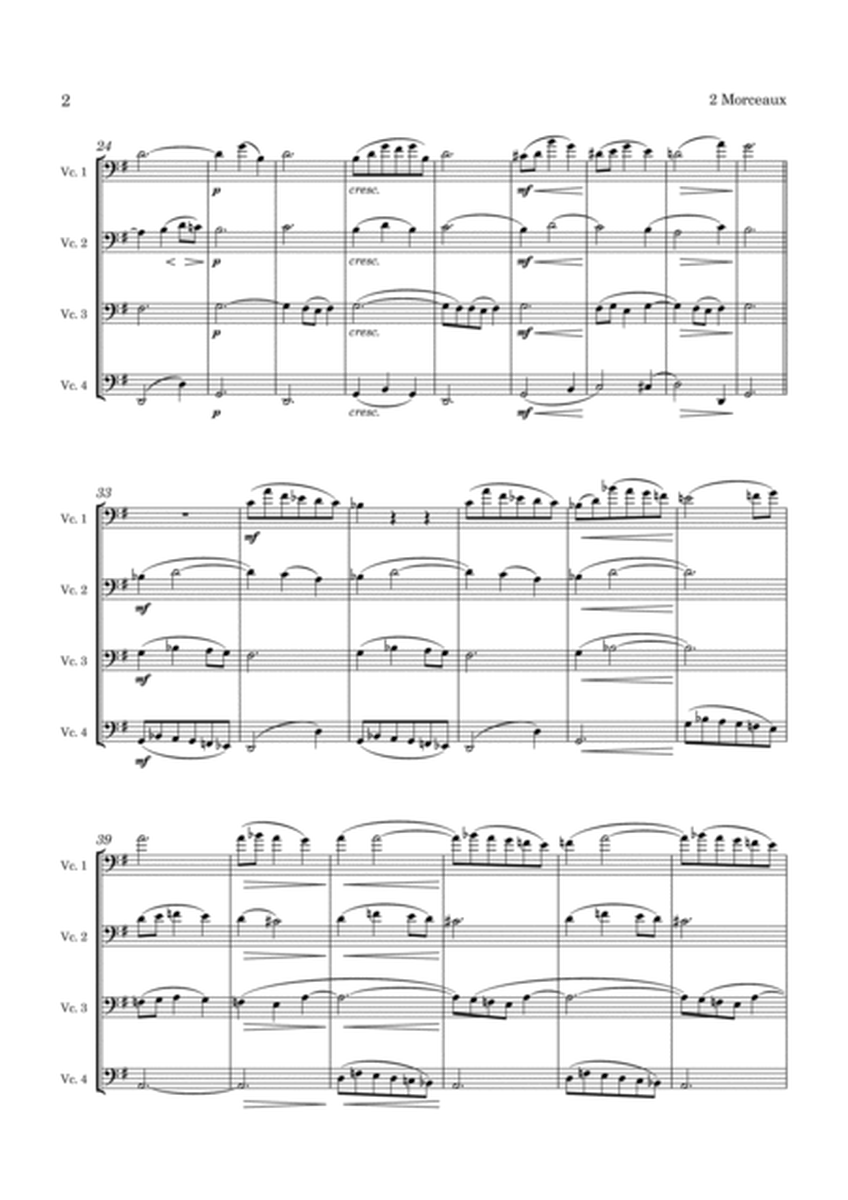Goltermann 2 Morceaux Op 119 for Cello Quartet image number null
