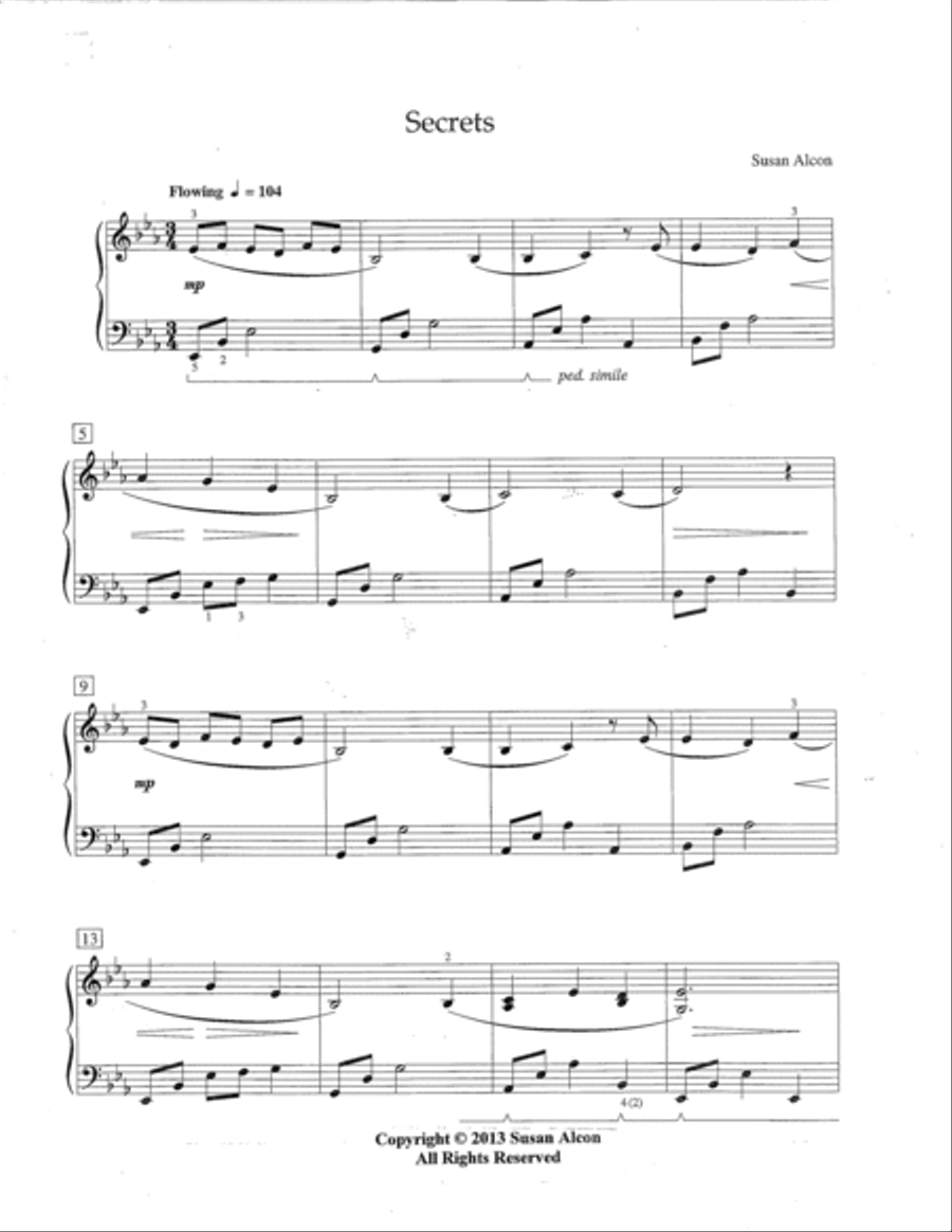 Secrets from Silver Lining by Susan Alcon Piano Solo scores gallery preview page 2