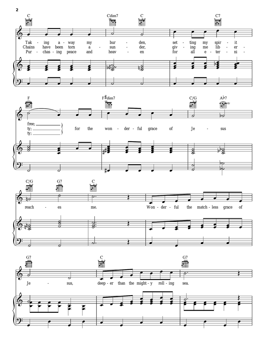 Wonderful Grace Of Jesus Wonderful Grace Of Jesus Guitar scores gallery preview page 2