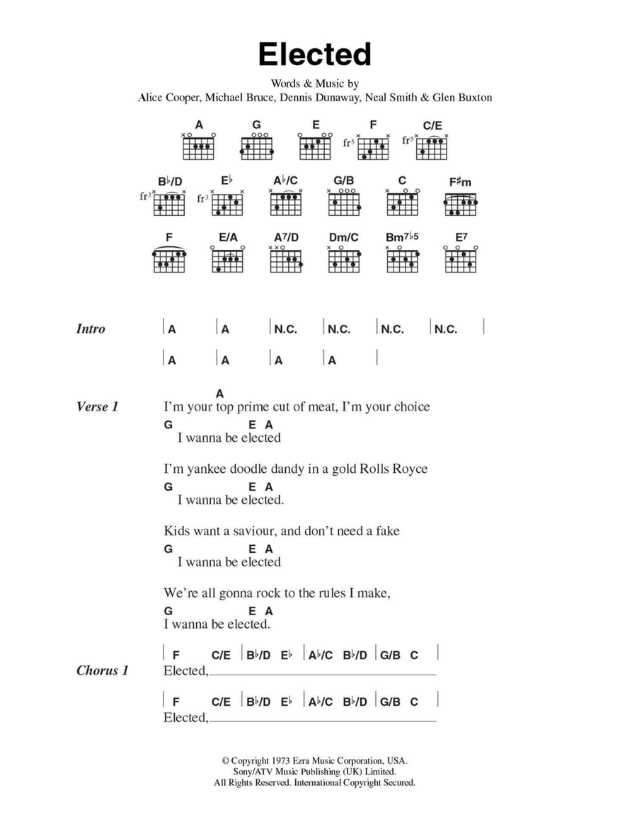 Elected Electric Guitar scores gallery preview page 1