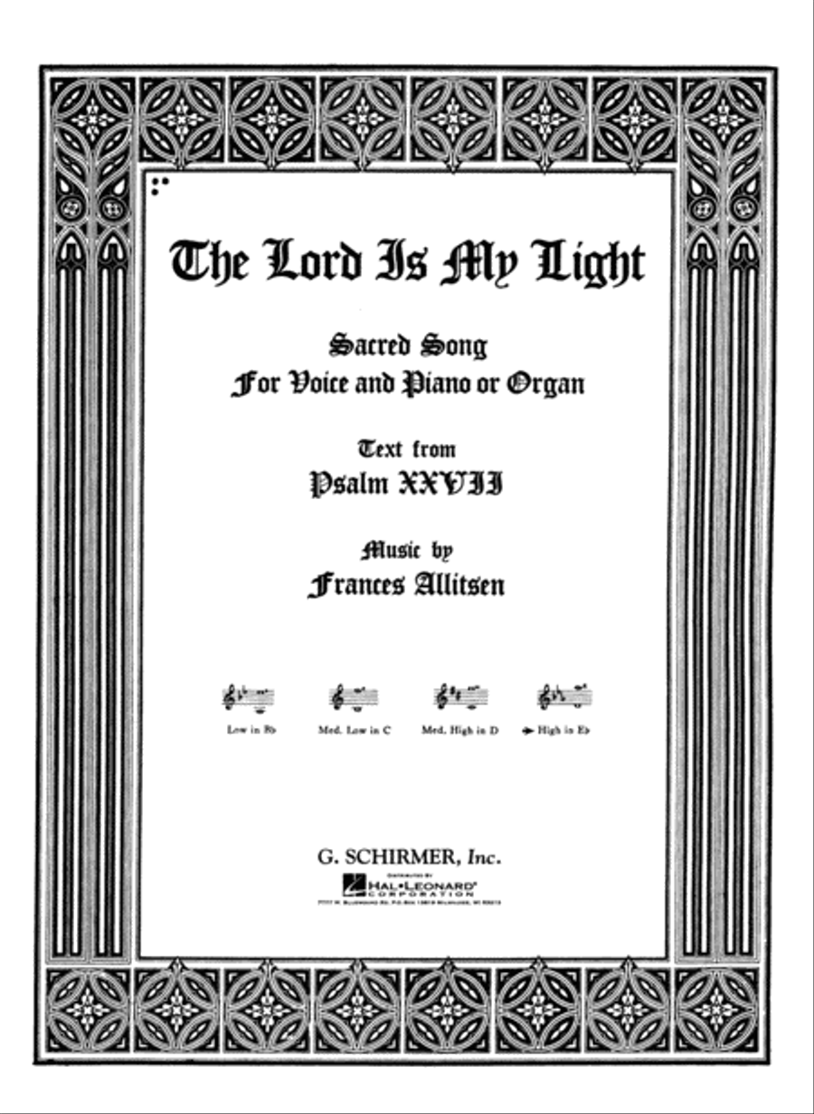 The Lord Is My Light The Lord Is My Light Voice scores gallery preview page 1