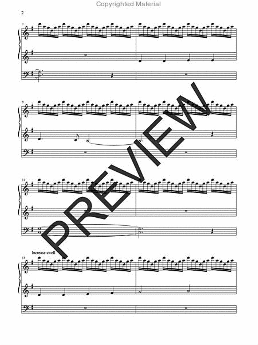 Improvisation on WE SHALL OVERCOME Organ scores gallery preview page 3