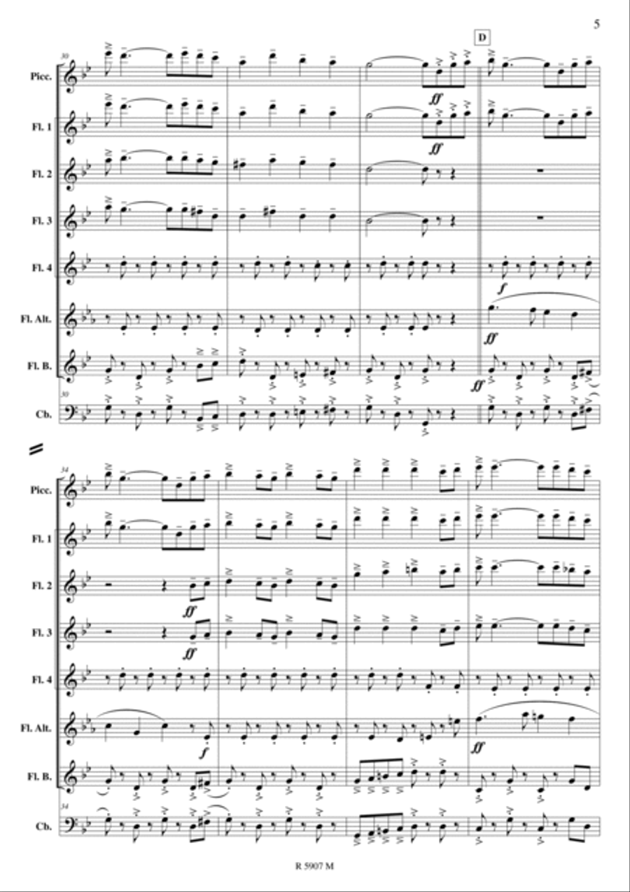 Bella ciao Bella ciao Flute scores gallery preview page 6
