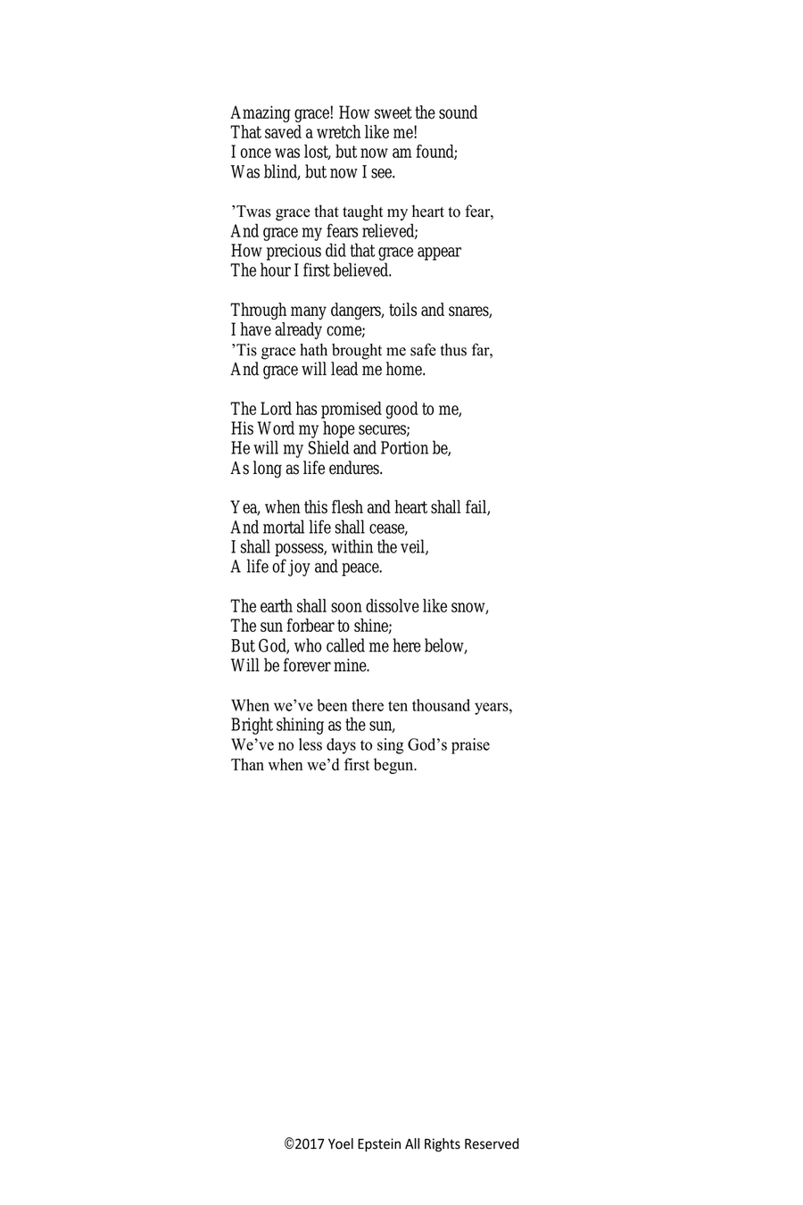 Amazing Grace for violin with piano accompaniment Violin Solo scores gallery preview page 3