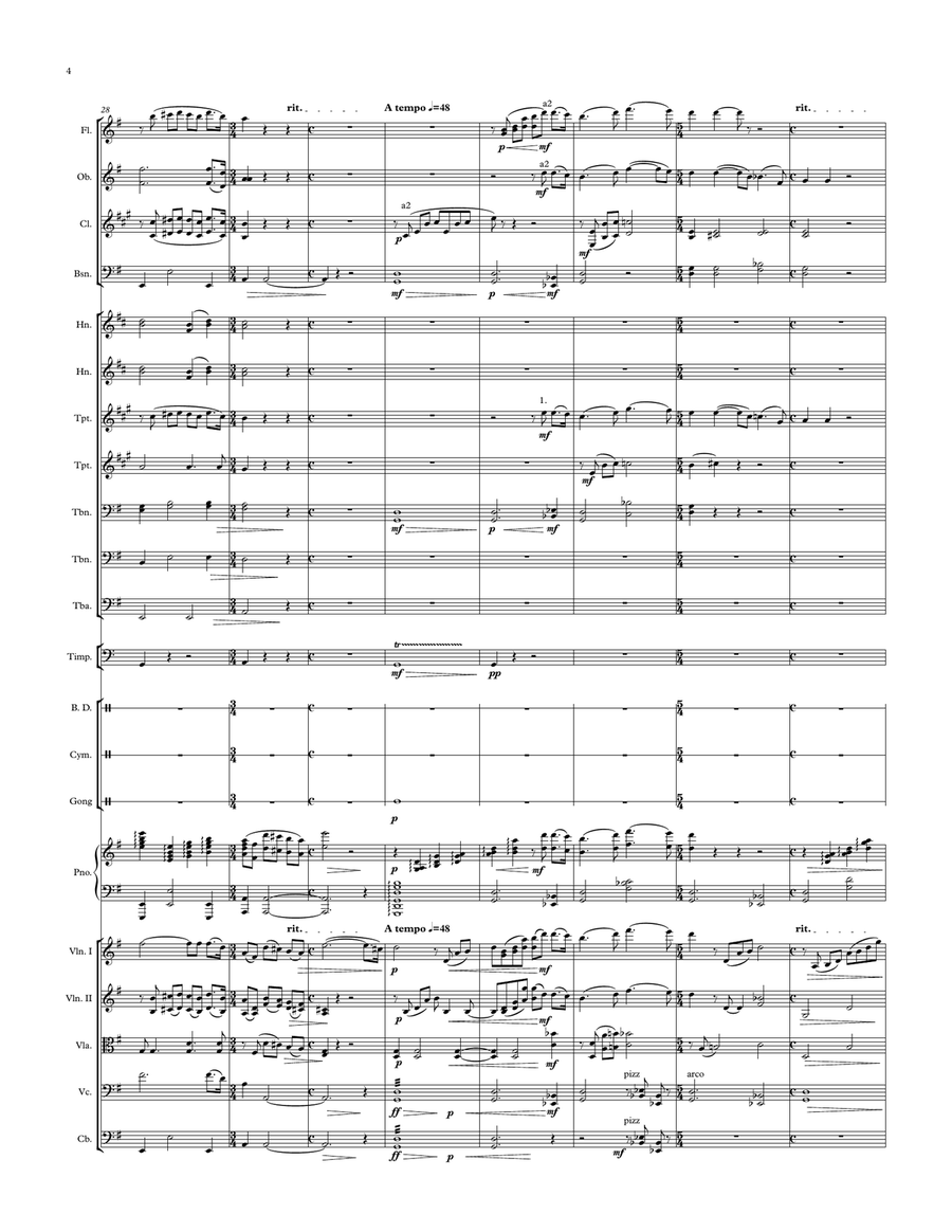 Nessun Dorma (arranged for large orchestra) Full Orchestra scores gallery preview page 4