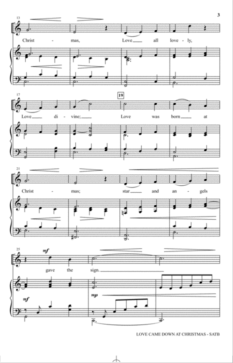 Love Came Down At Christmas 4-Part scores gallery preview page 2