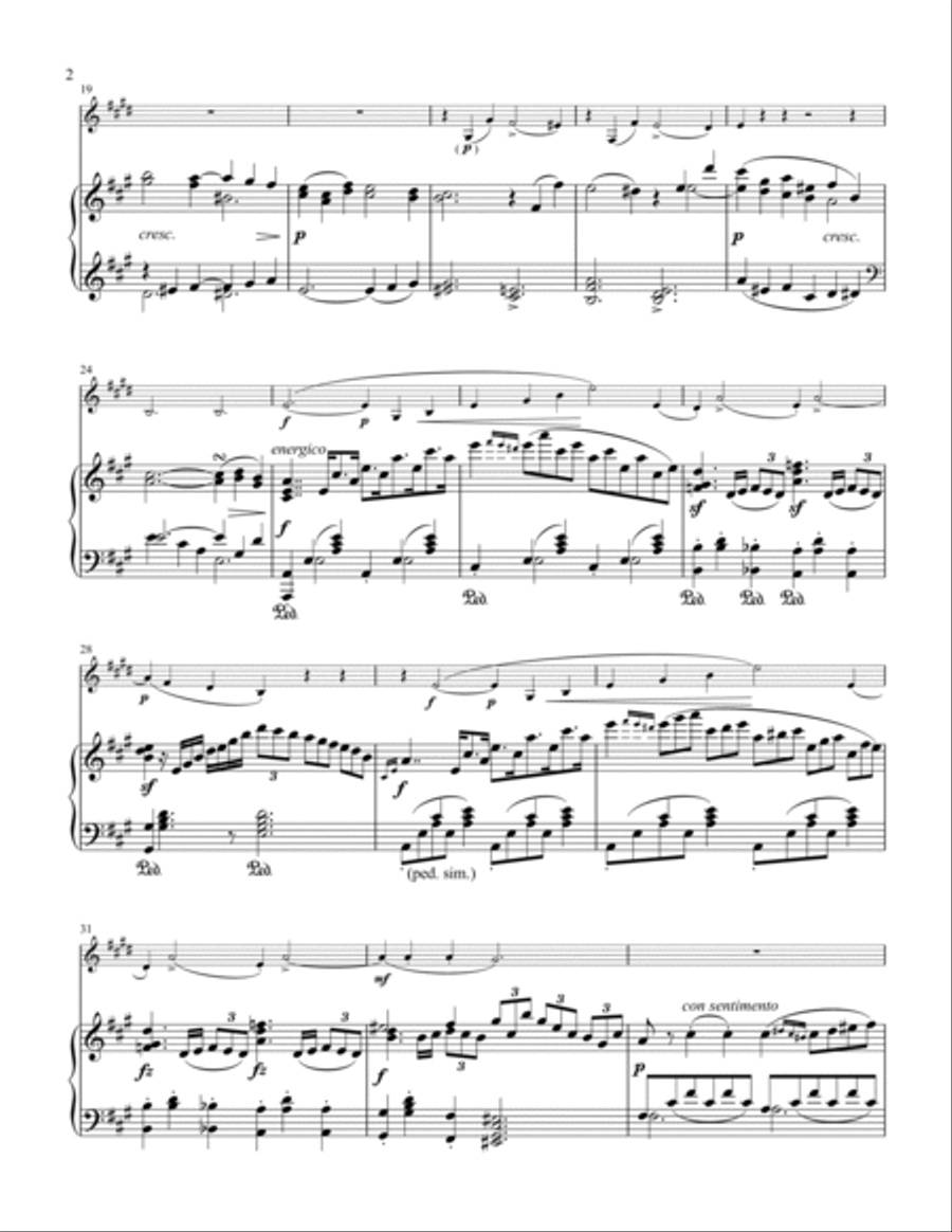 Sonata for Horn and Piano, Op. 104 Piano Accompaniment scores gallery preview page 6