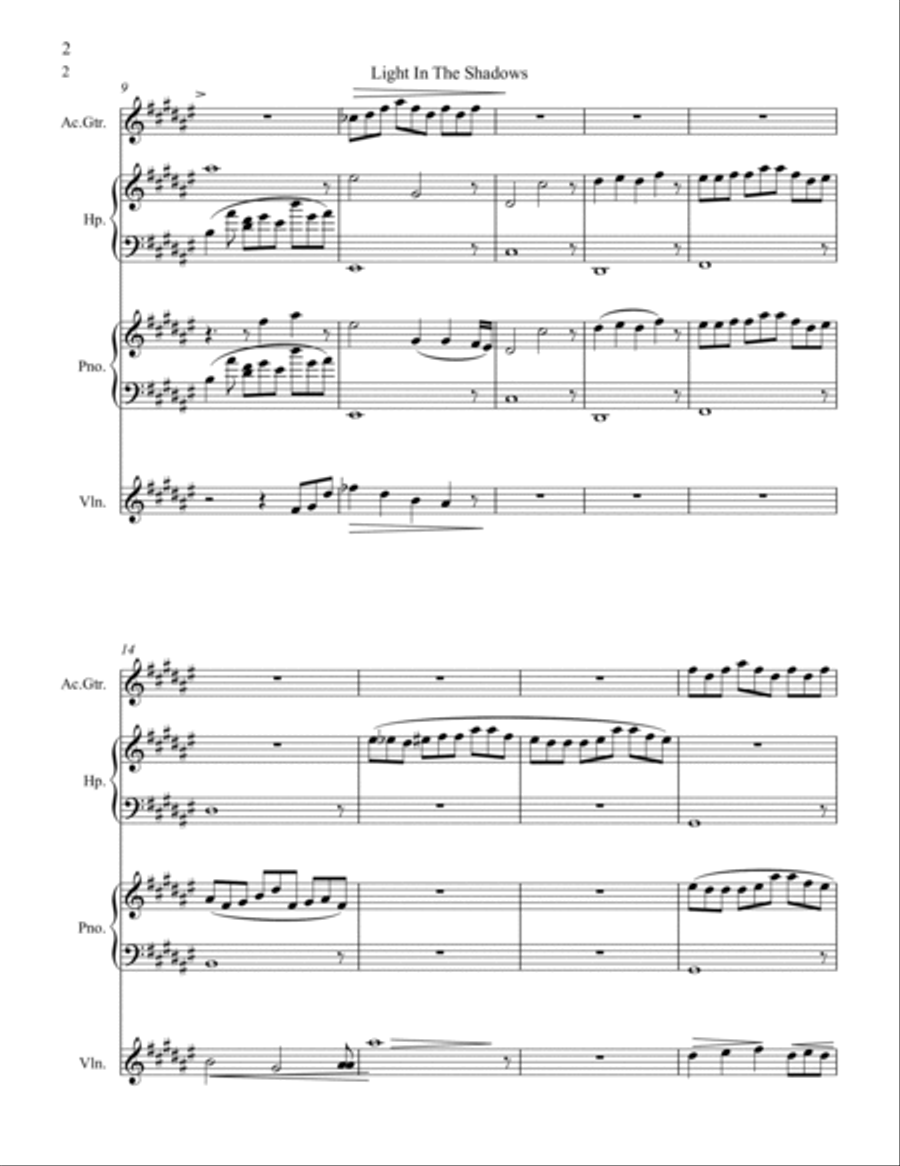 Light In The Shadows Small Ensemble scores gallery preview page 2