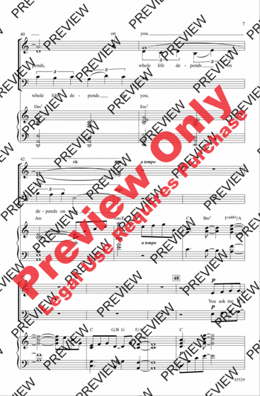 Never My Love 3-Part scores gallery preview page 7