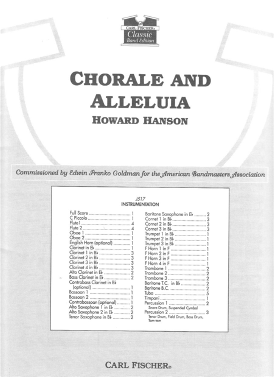 Chorale And Alleluia Chorale And Alleluia Concert Band scores gallery preview page 1