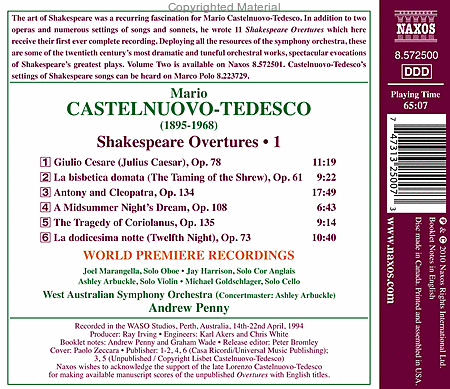 Volume 1: Shakespeare Overtures image number null