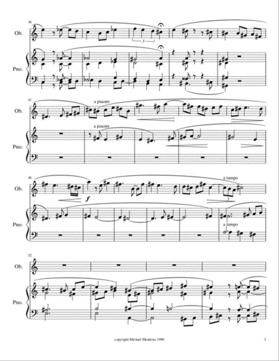 Sonatina for Oboe Woodwind Duet scores gallery preview page 3