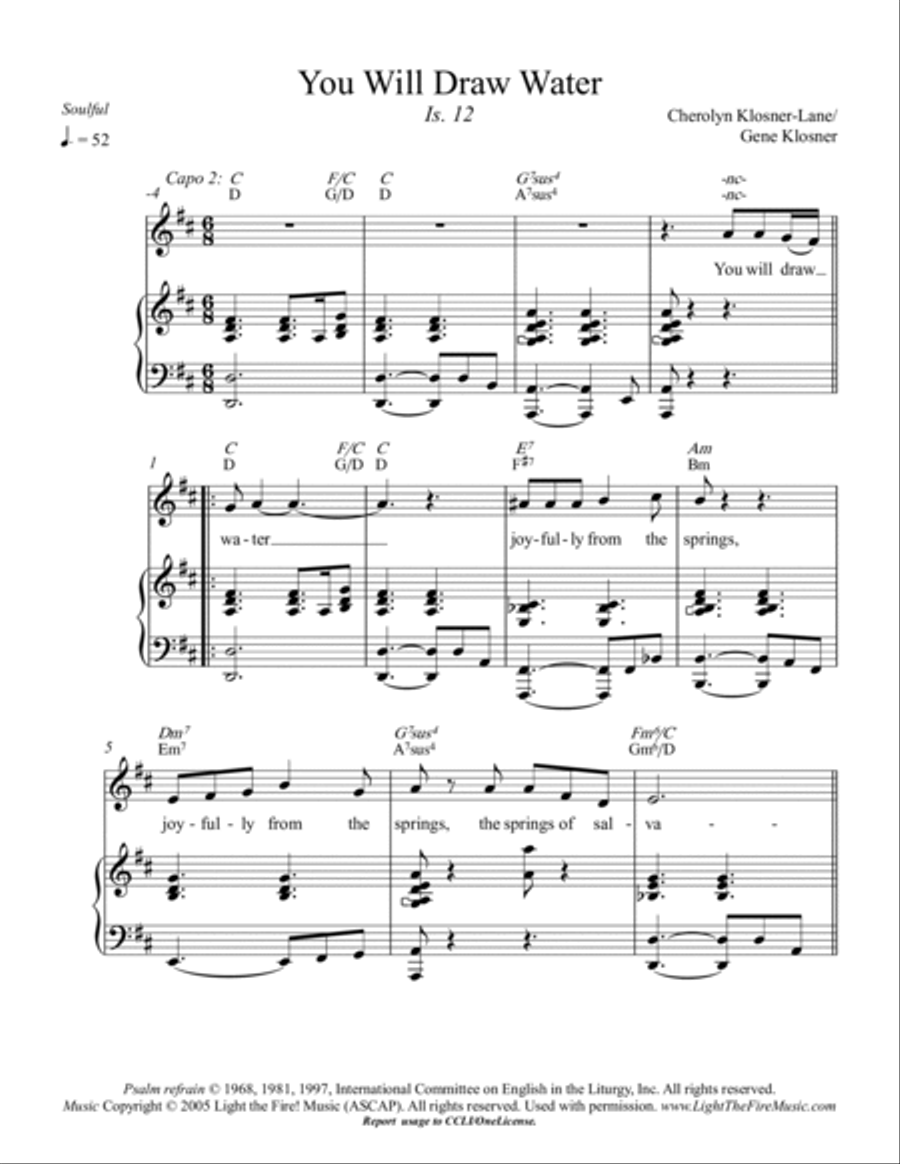 You Will Draw Water (Is. 12) [Octavo - Complete Package] 4-Part scores gallery preview page 5