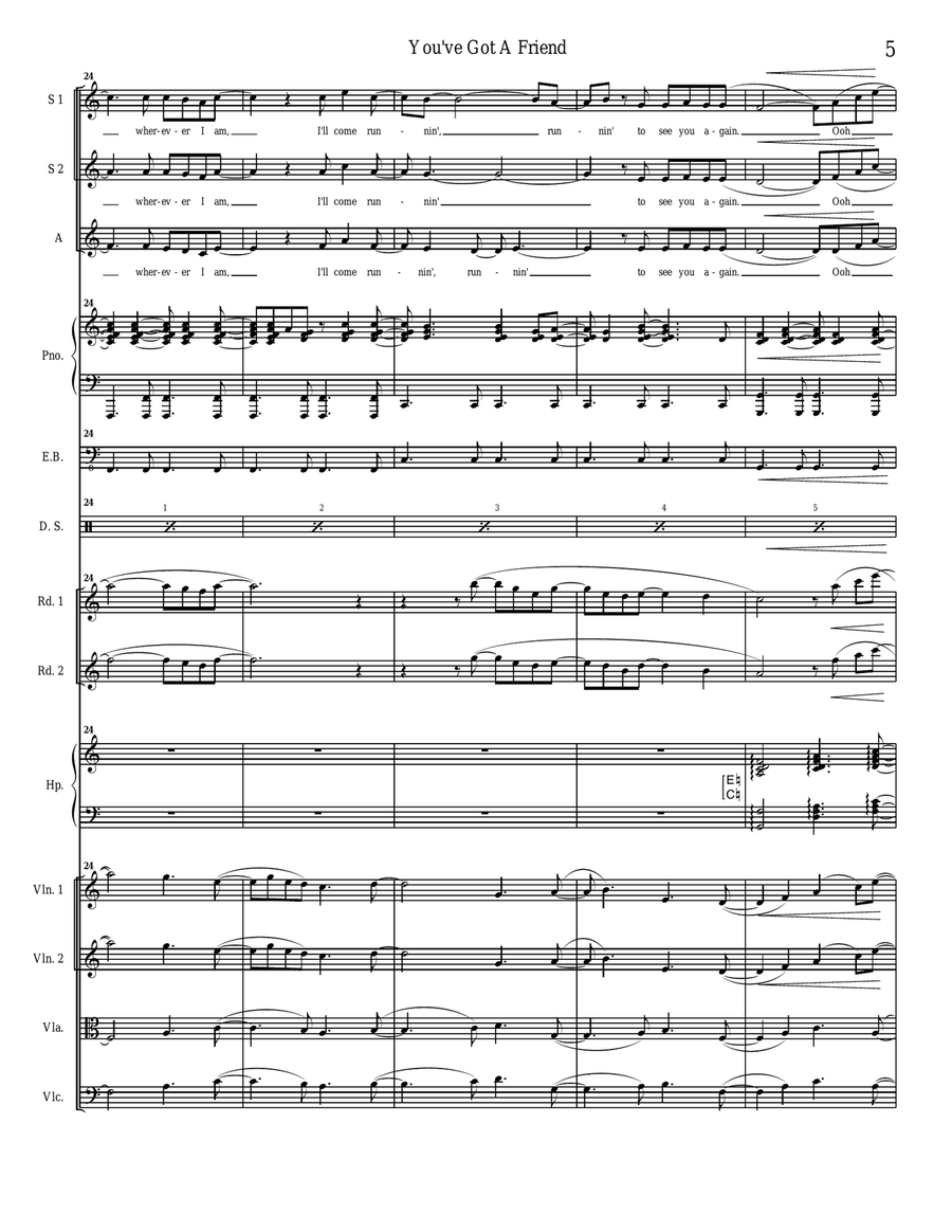 You've Got A Friend Large Ensemble scores gallery preview page 5