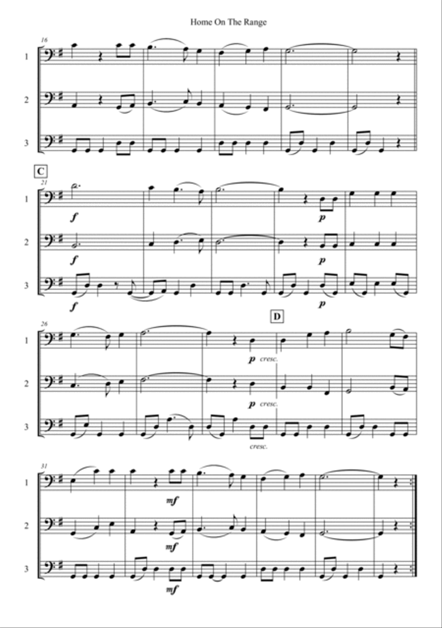 Home On The Range Woodwind Trio scores gallery preview page 2