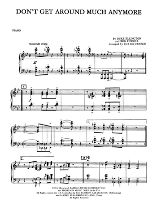 Don't Get Around Much Anymore: Piano Accompaniment